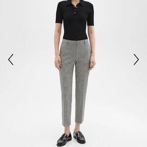 Theory Treeca CL Winhall black and white Houndstooth Crop Pants size 0.